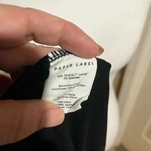 Paper Label black long sleeve oversized top size small - Picture 6 of 8